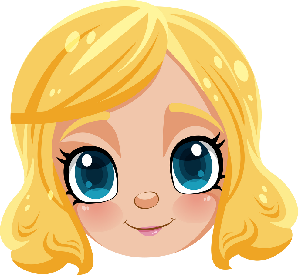 Adorable Girl with Big Eyes and Blonde Hair